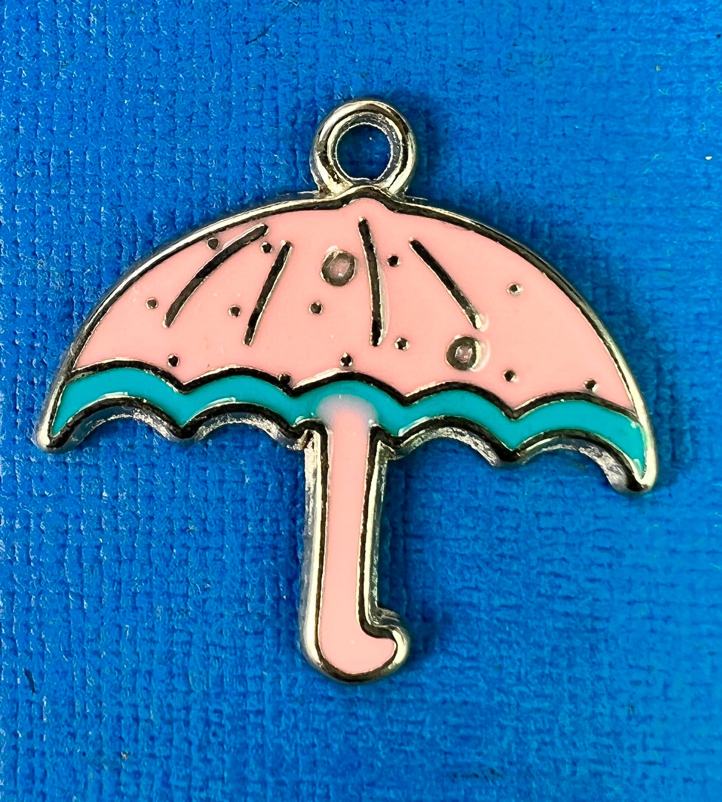 Enamel Umbrella Charms / Pendants - 2.4cm tall - Choice of Colours
