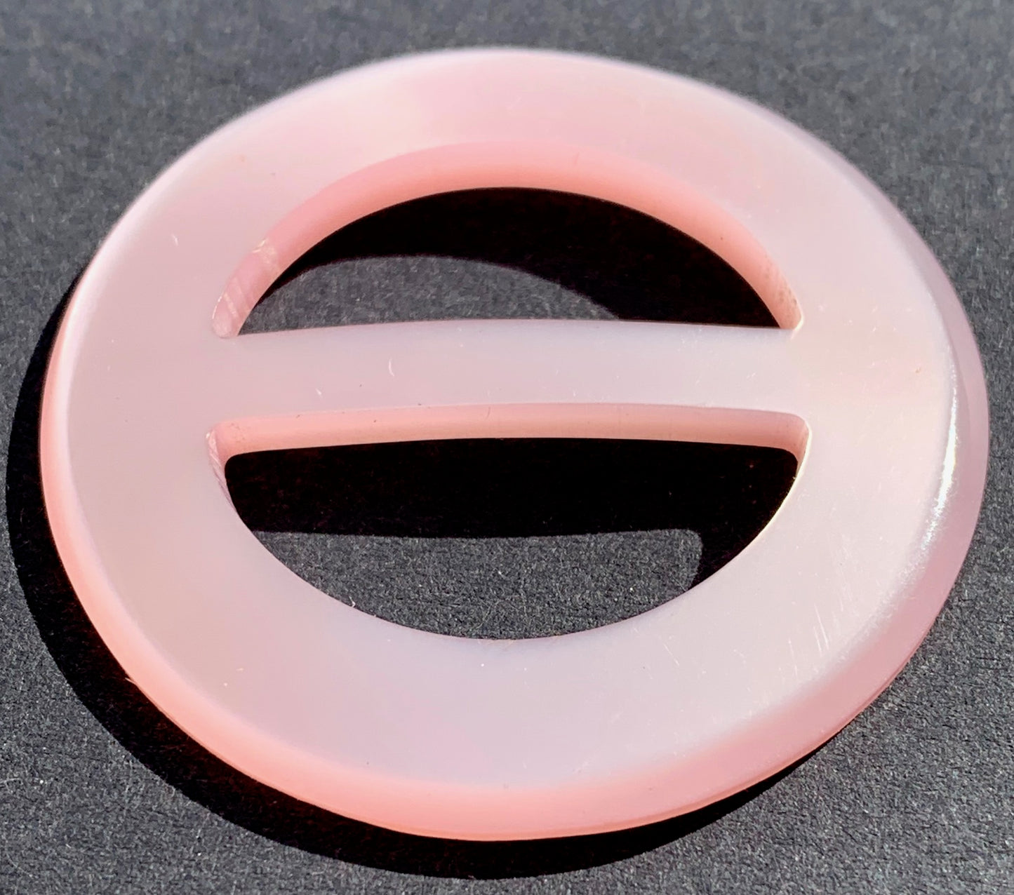 Glowing Pale Pink 1940s Casein 4cm Buckle