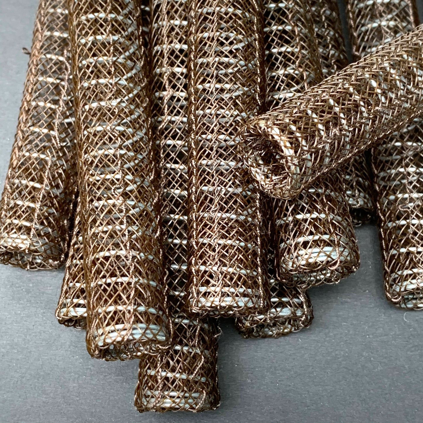 Box of 12 Unused 1940's Rapid Dry Curlers Hair Rollers "OCEANS Of NOTIONS"