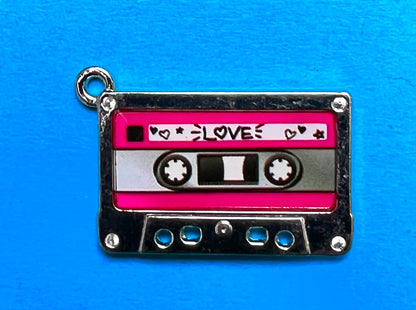 Retro Cassette Tape Enamel Pendant