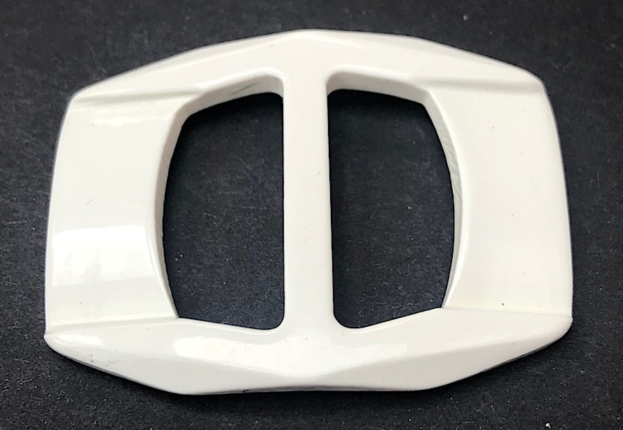 Mid Century Crisp White 4.4cm Belt Buckle - For 2cm Belt