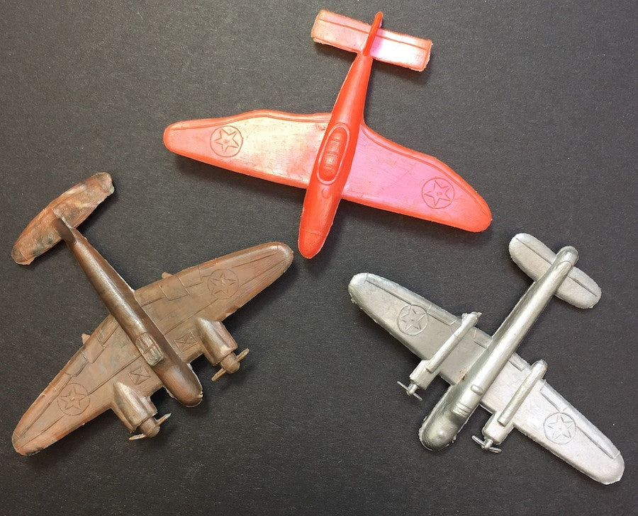 12 Vintage 1950s/60s Toy Planes Made in Hong Kong