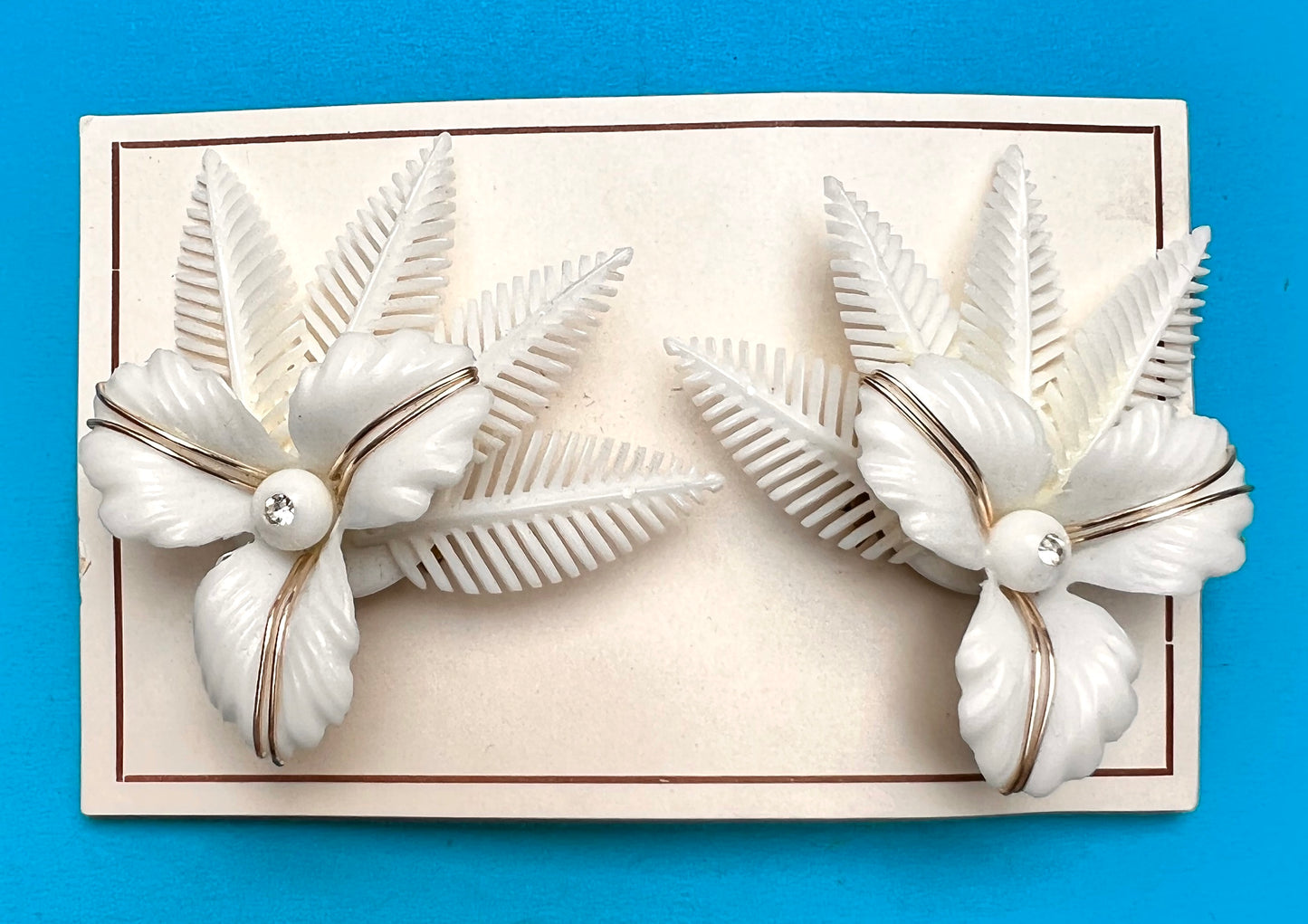 Flamboyant Vintage 1950s Clip-On Earrings