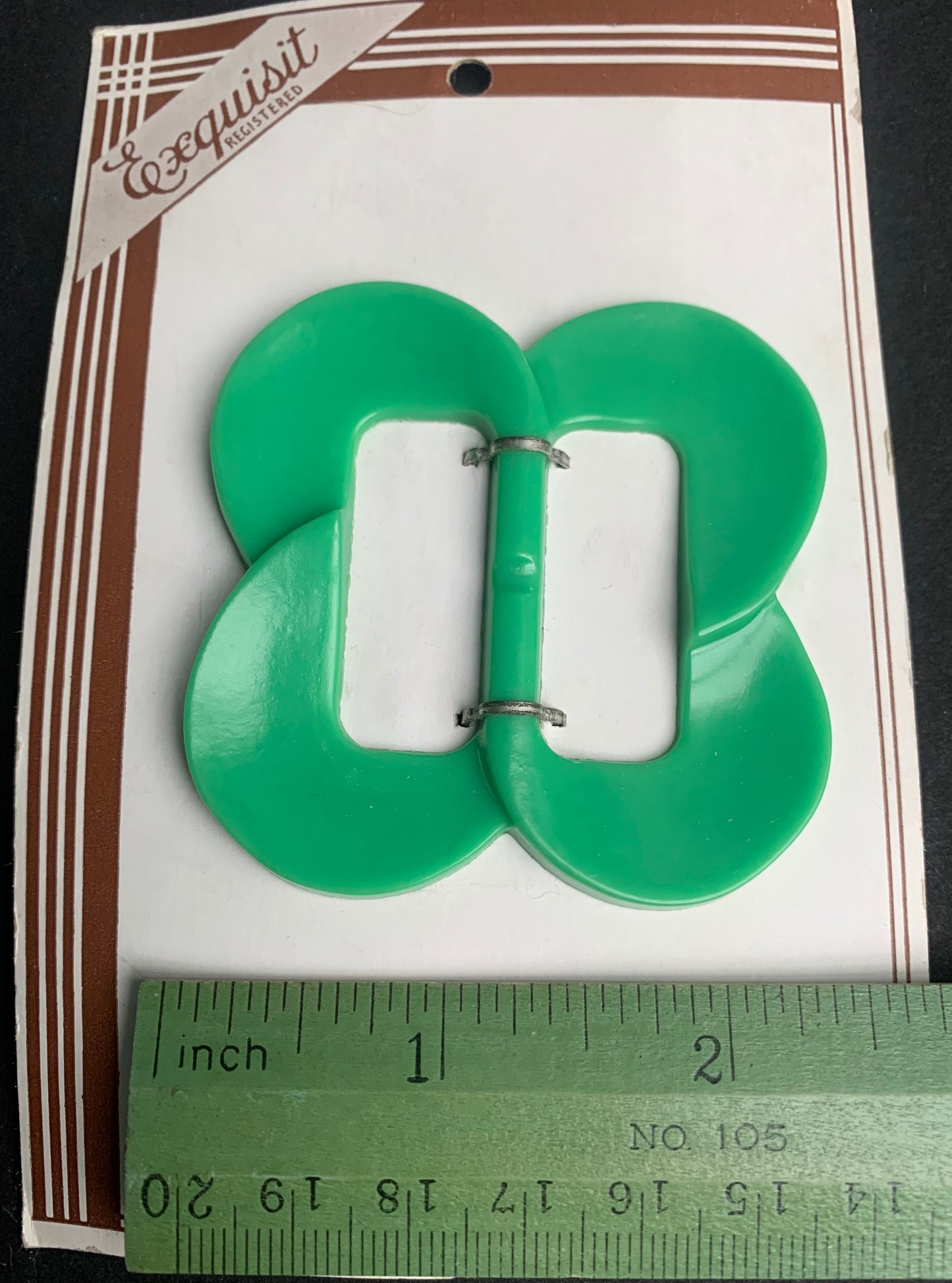 Dynamic Bright Green Vintage 6cm Belt Buckle