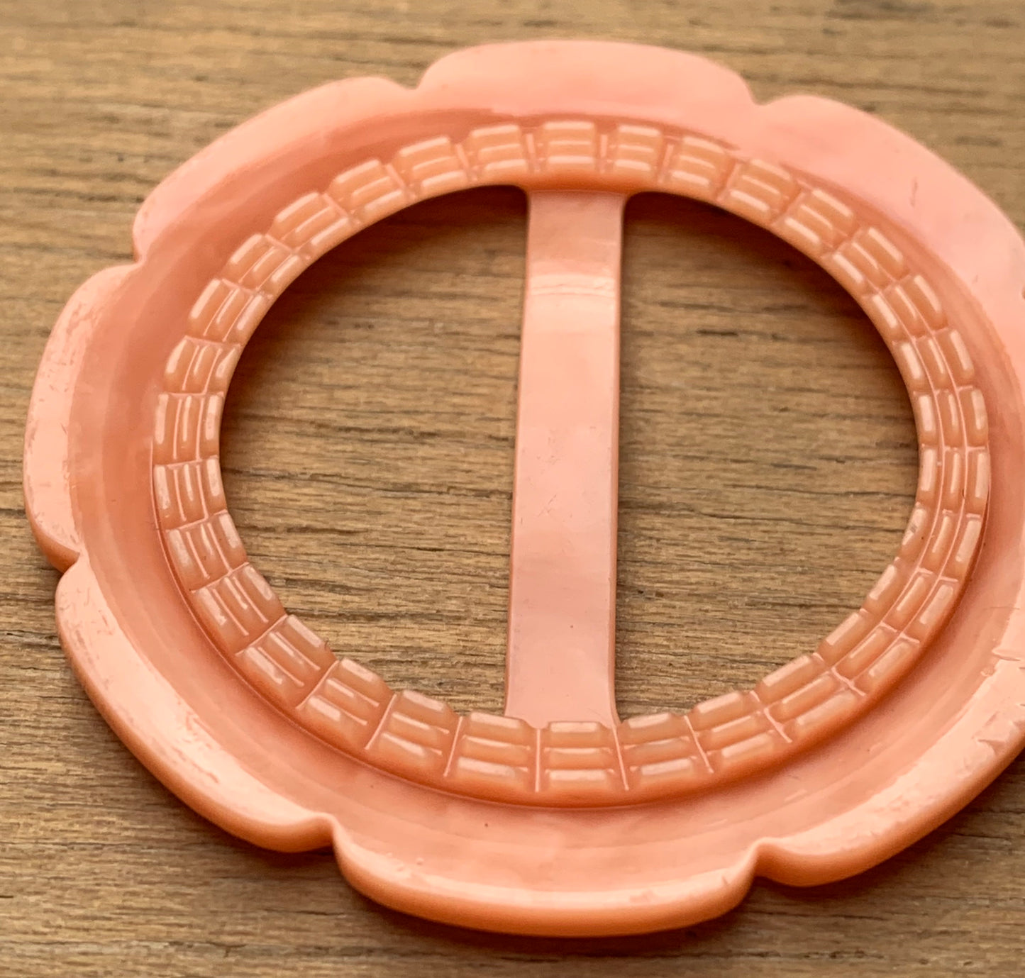 Satisfying Vintage Coral Pink 5cm Belt Buckle