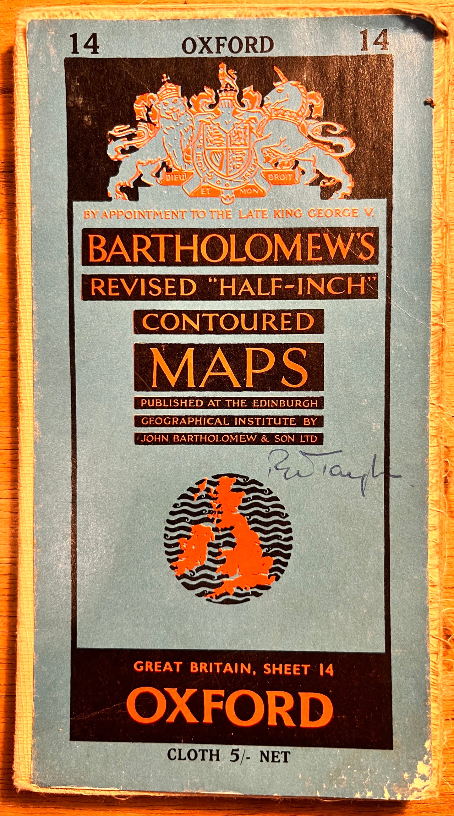 1930s/40s Bartholomew's Map of OXFORD Sheet 14