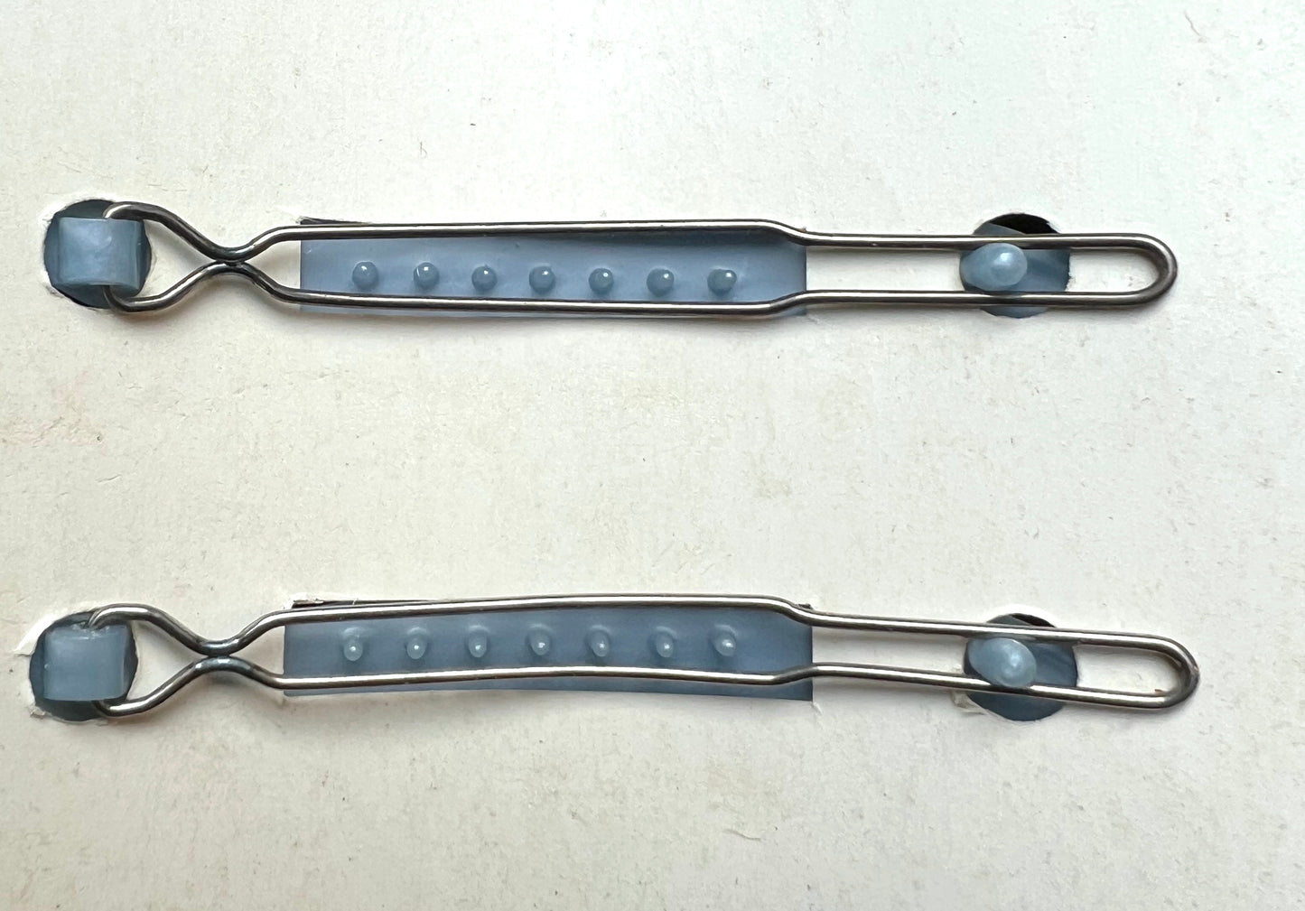 Pair of Vintage Wave and Diamante Hair Clips 8cm wide.