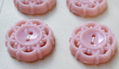 24 or 6 Baby Pink Vintage 1950s Space Age 1.7m Buttons