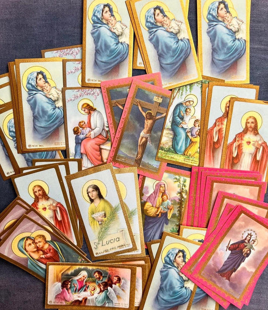 100 Mixed Vintage Prayer Cards