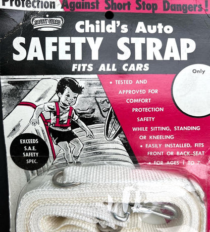 1950s Child's Auto Safety Strap - Would be Thoroughly Illegal Now !