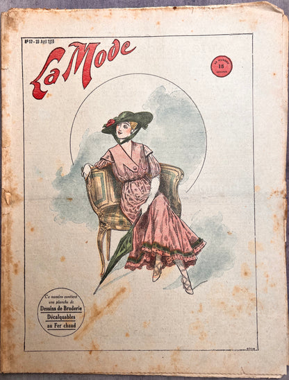 Crafts and Fashion in 1916 French La Mode. Issue no.17