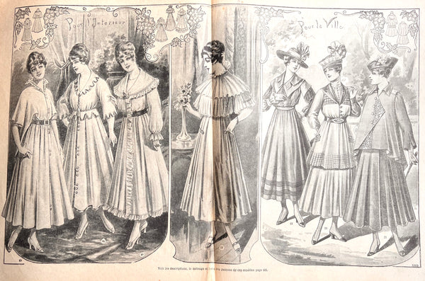 Crafts and Fashion in 1916 French La Mode. Issue no.17