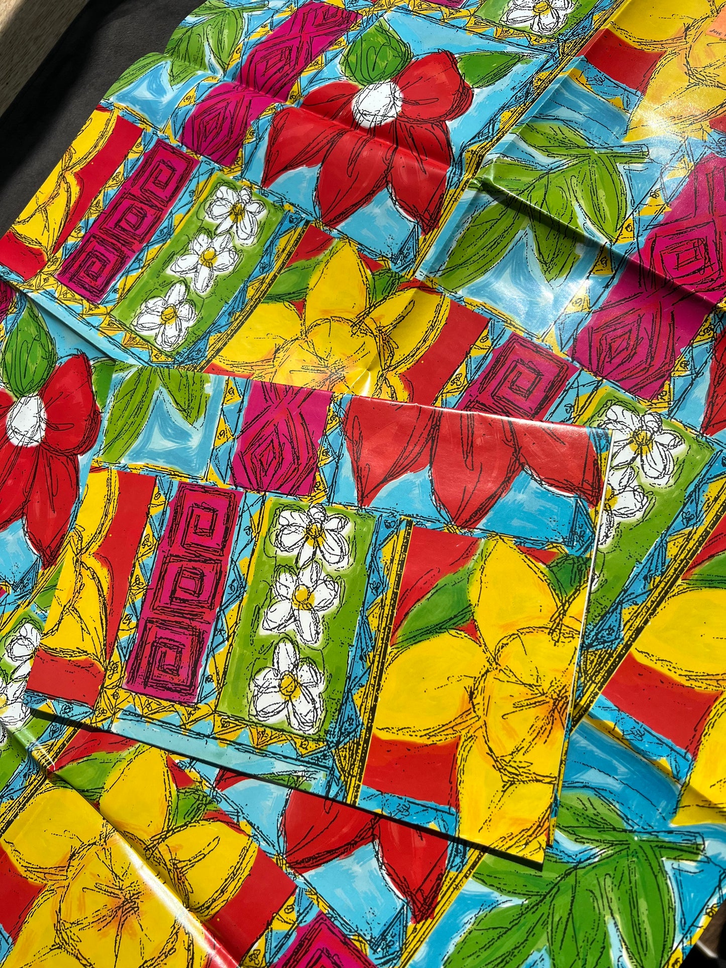 2 Sheets of 1980s Wrapping Paper