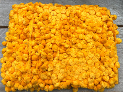 Wholesale Card of 36yds of  Vintage Yellow or Green Pom Pom Trim Made in Japan