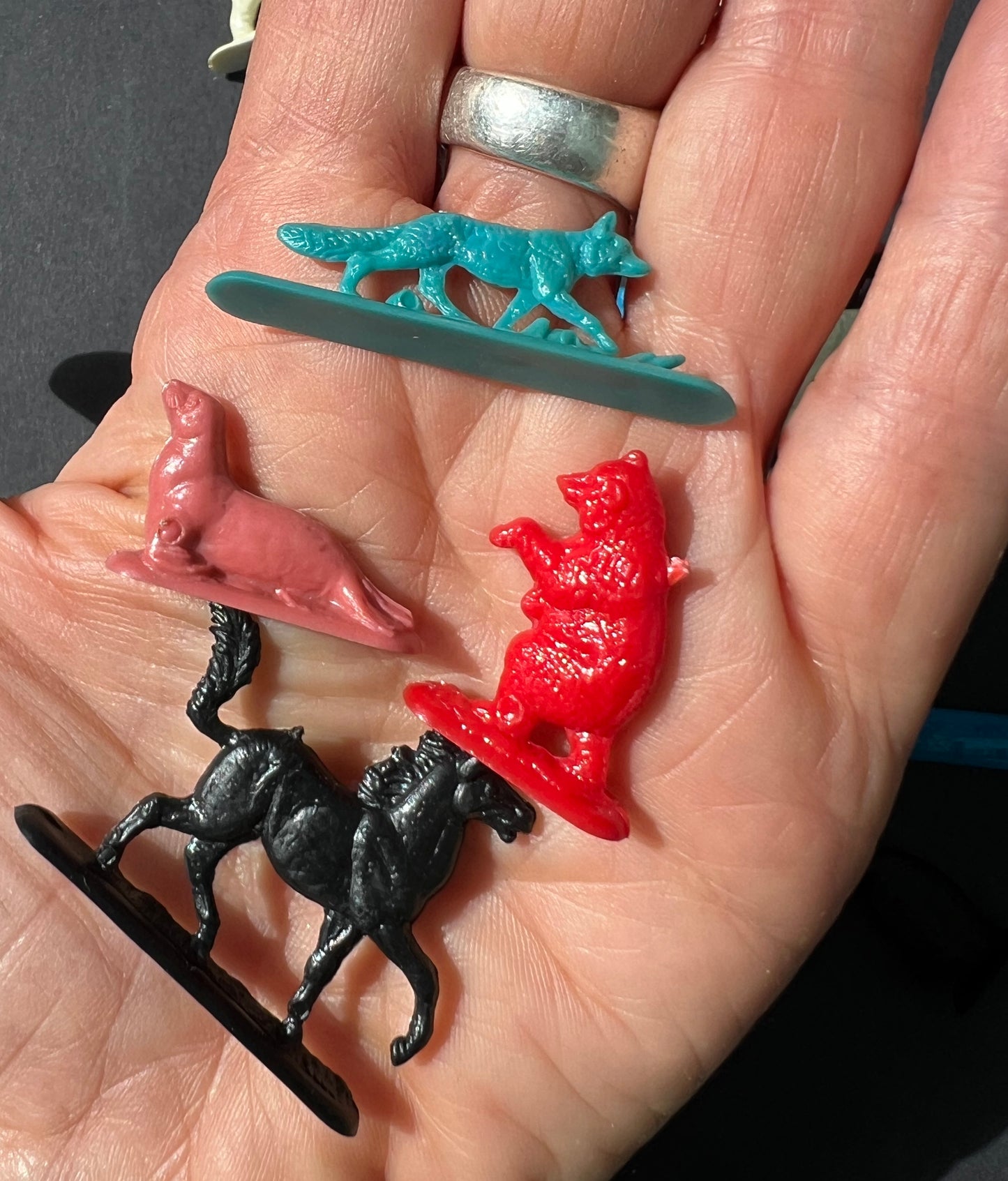 30 Wonderful Vintage 3cm Wild Animals, Trees + Fences...on Stands