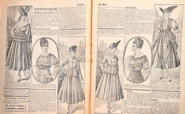 Impressive Hats in June 1916 French Magazine La Mode. Issue No.24