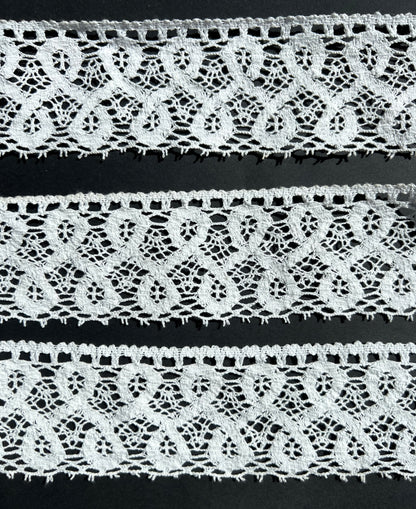 25m of 5cm wide Lively Vintage White Cotton Trim