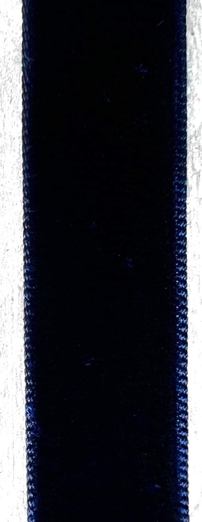 1m of Vintage Velvet Ribbon Trim 12mm - 16mm wide Lots of Colours