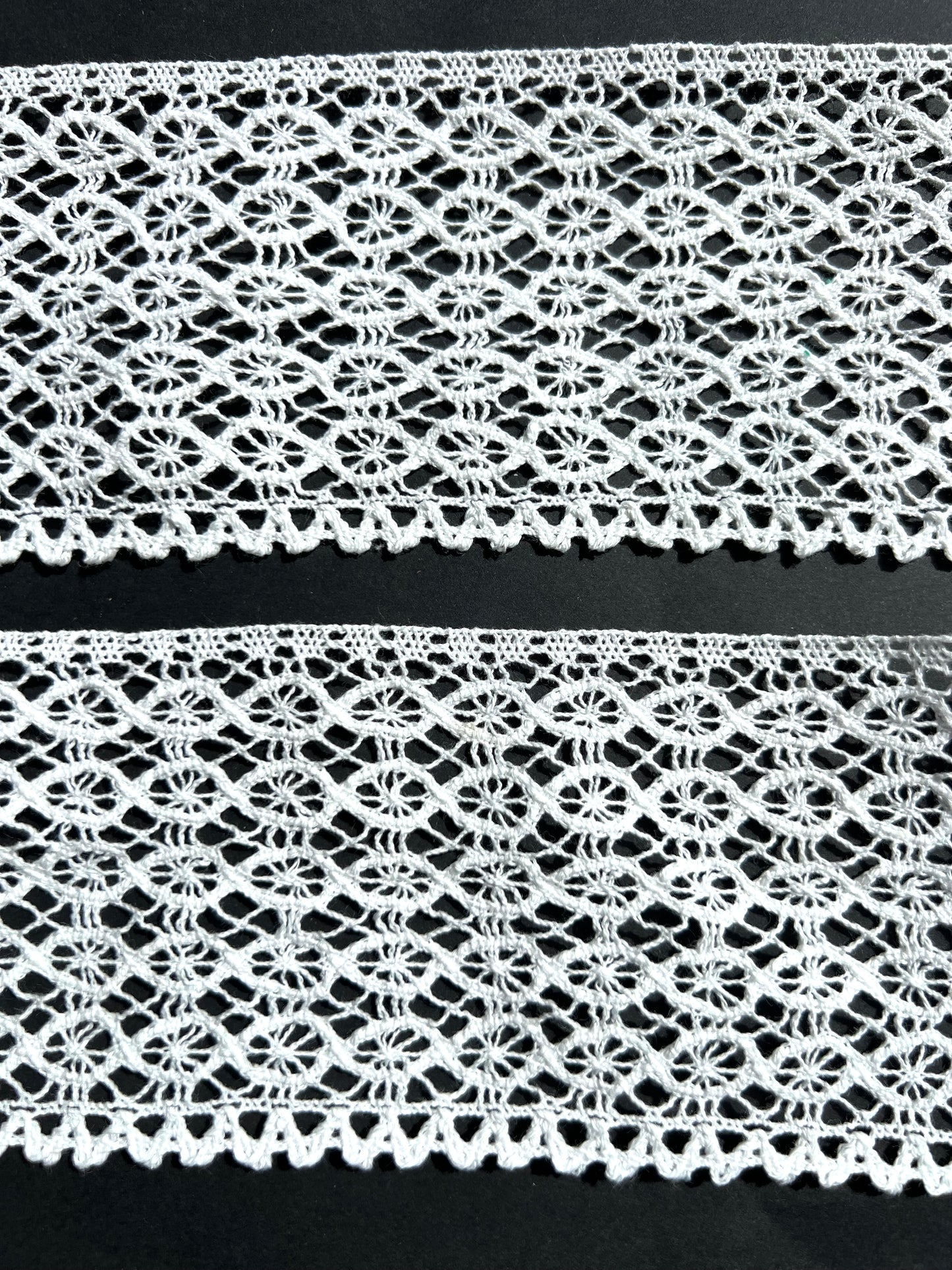 25m of 8cm wide Intricate Vintage White Cotton Trim