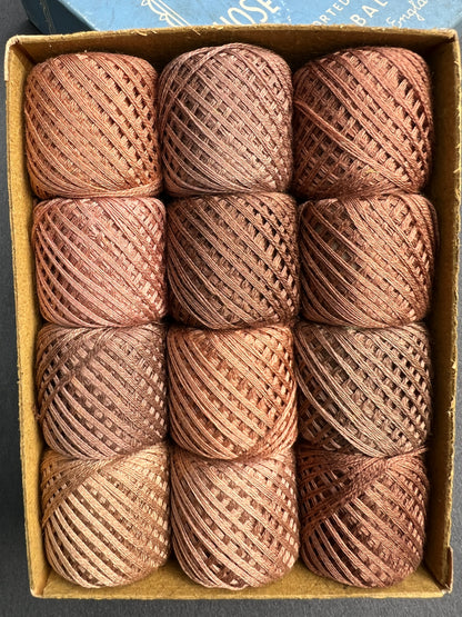 Useful 1940s Box of 12 Different Coloured Spools of "MATCH-ALL" Mending Cotton
