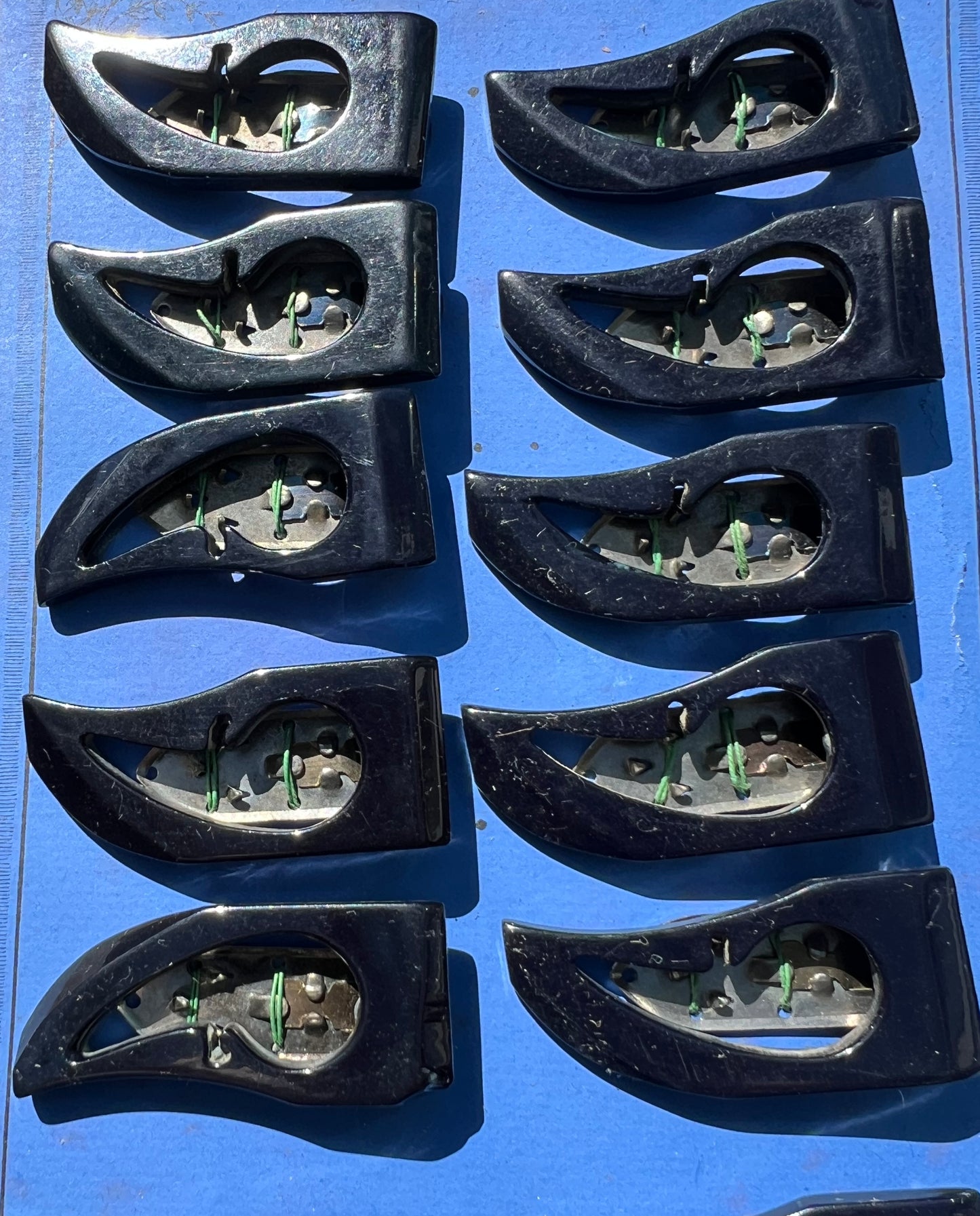 1930s Display Card of 12 Peep Through Black Dress Clips