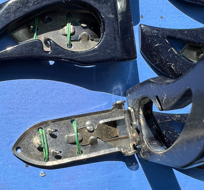 1930s Display Card of 12 Peep Through Black Dress Clips