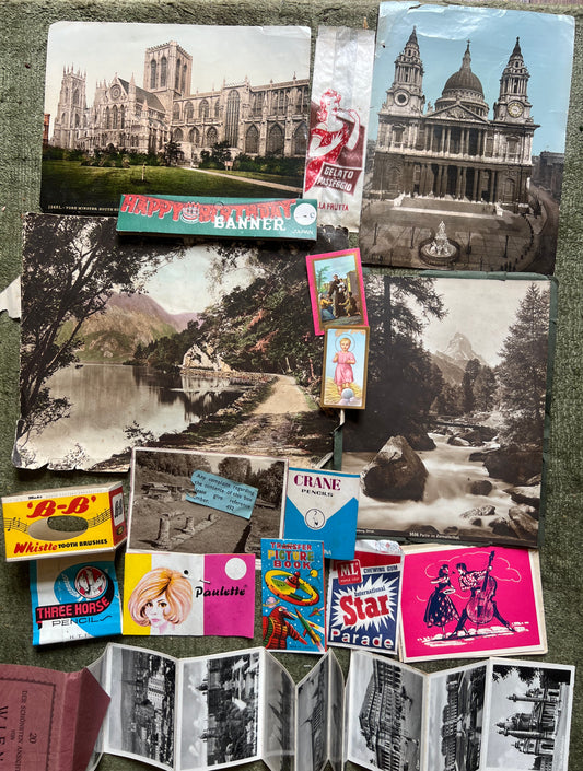 Job Lot of Old Photos + Paper Items For Creative Endeavours