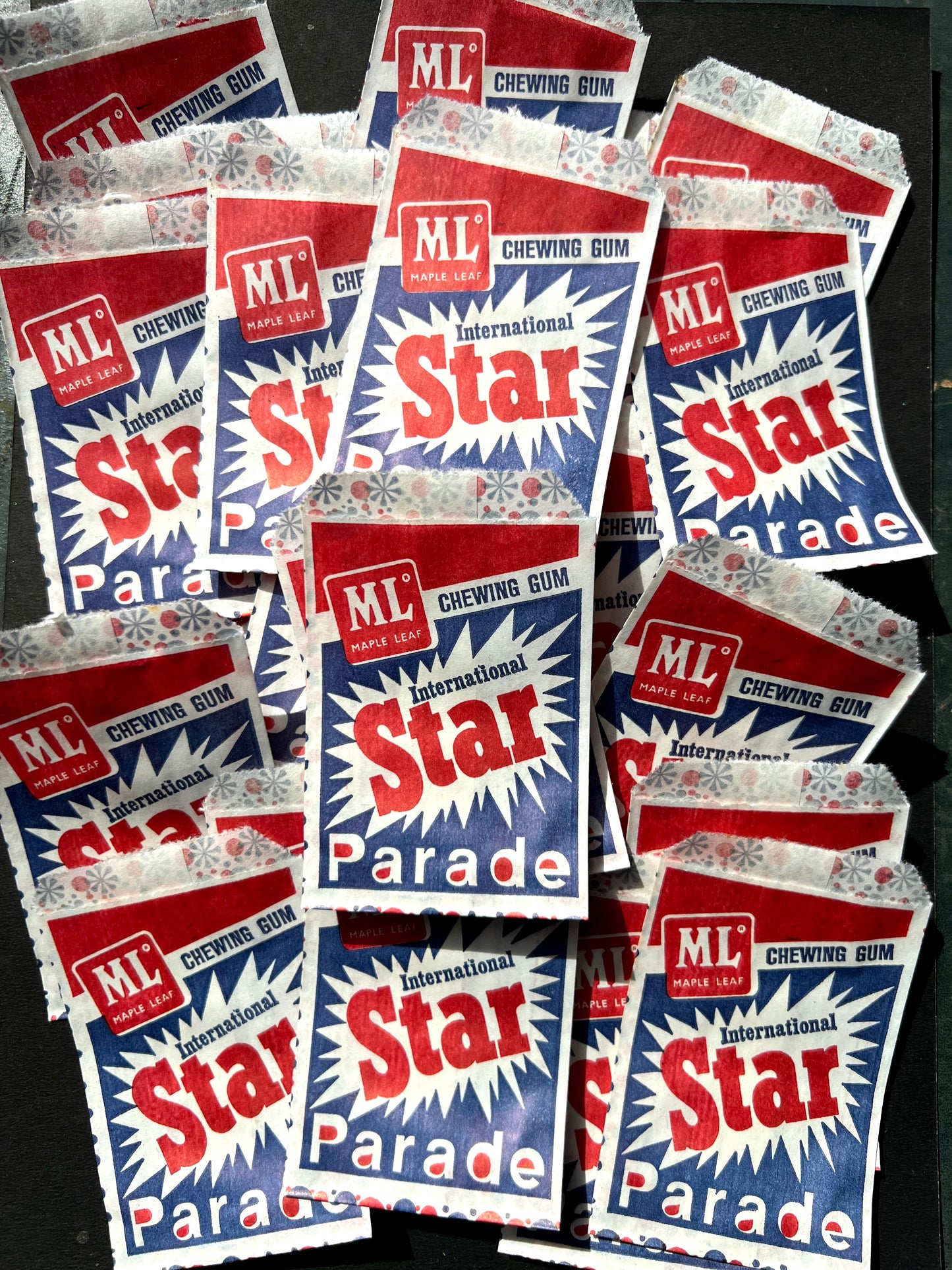 WHOLESALE 50 Unused 1970s INTERNATIONAL STAR PARADE Chewing Gum Bags