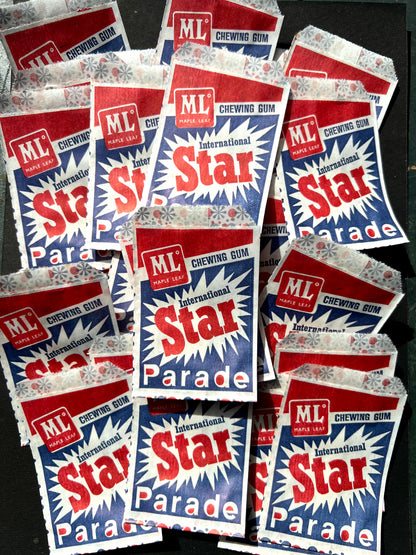 WHOLESALE 50 Unused 1970s INTERNATIONAL STAR PARADE Chewing Gum Bags