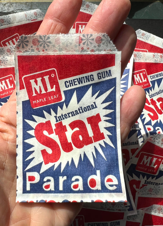 WHOLESALE 50 Unused 1970s INTERNATIONAL STAR PARADE Chewing Gum Bags