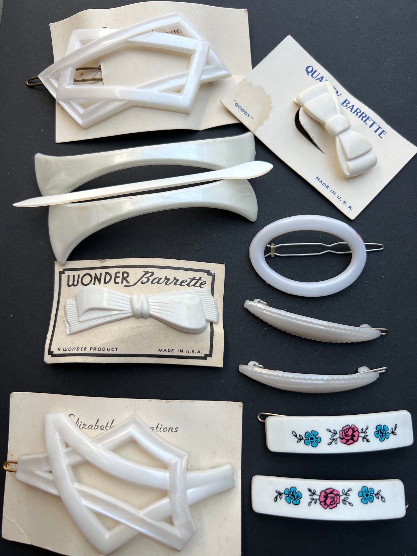 10 Vintage White Hair Accessories