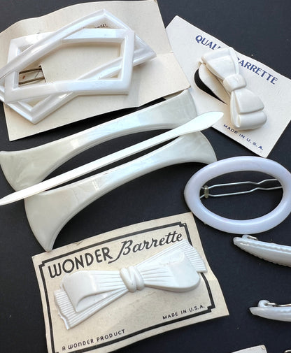 10 Vintage White Hair Accessories