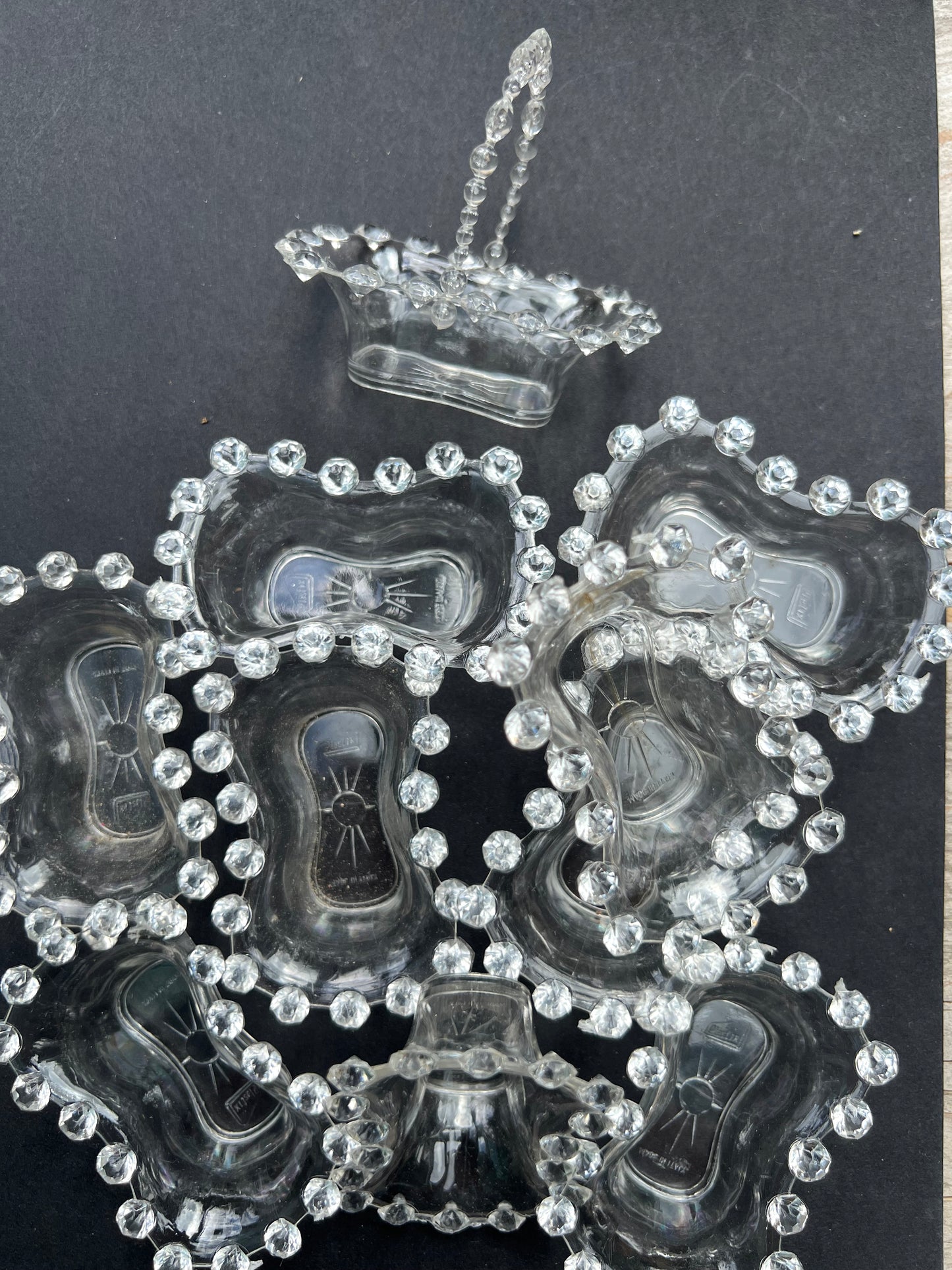 10 Exceptionally Sparkly Vintage Plastic Dishes - 2 Designs