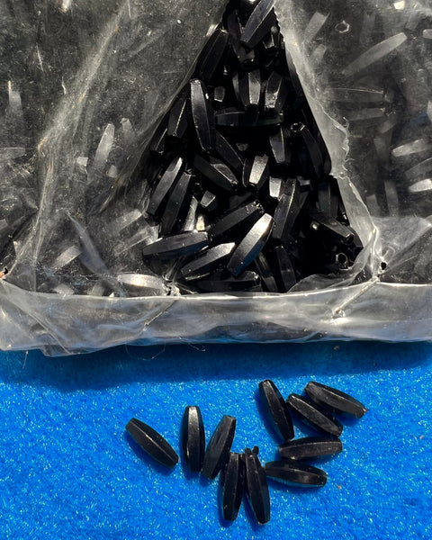 100s of Faceted Black Plastic 1cm Vintage Beads