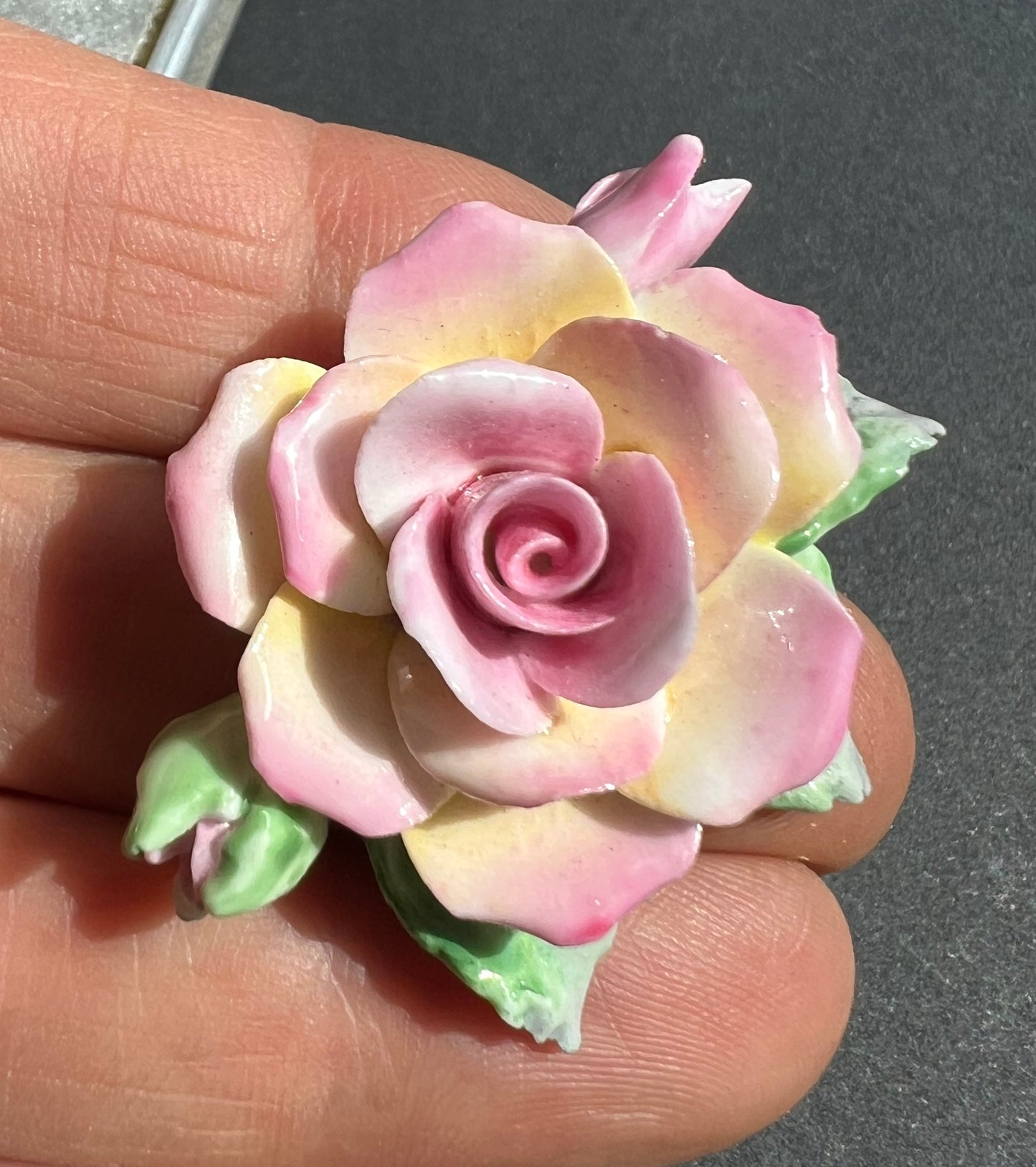 Royal Worcester Fine Bone China Brooch or Pin (Fixture Missing) in Original Box