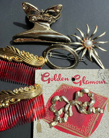 9 Golden Vintage Hair Accessories