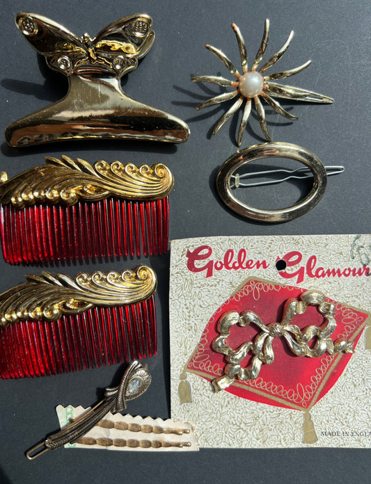 9 Golden Vintage Hair Accessories