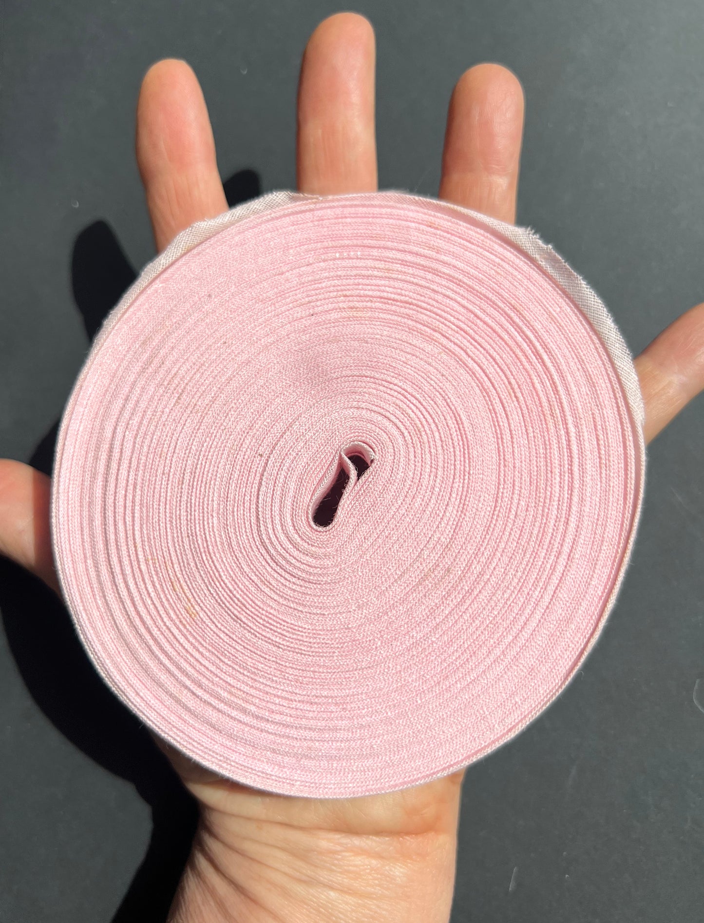 Large Roll Vintage Double Fold 12mm Baby Pink Cotton Bias Binding