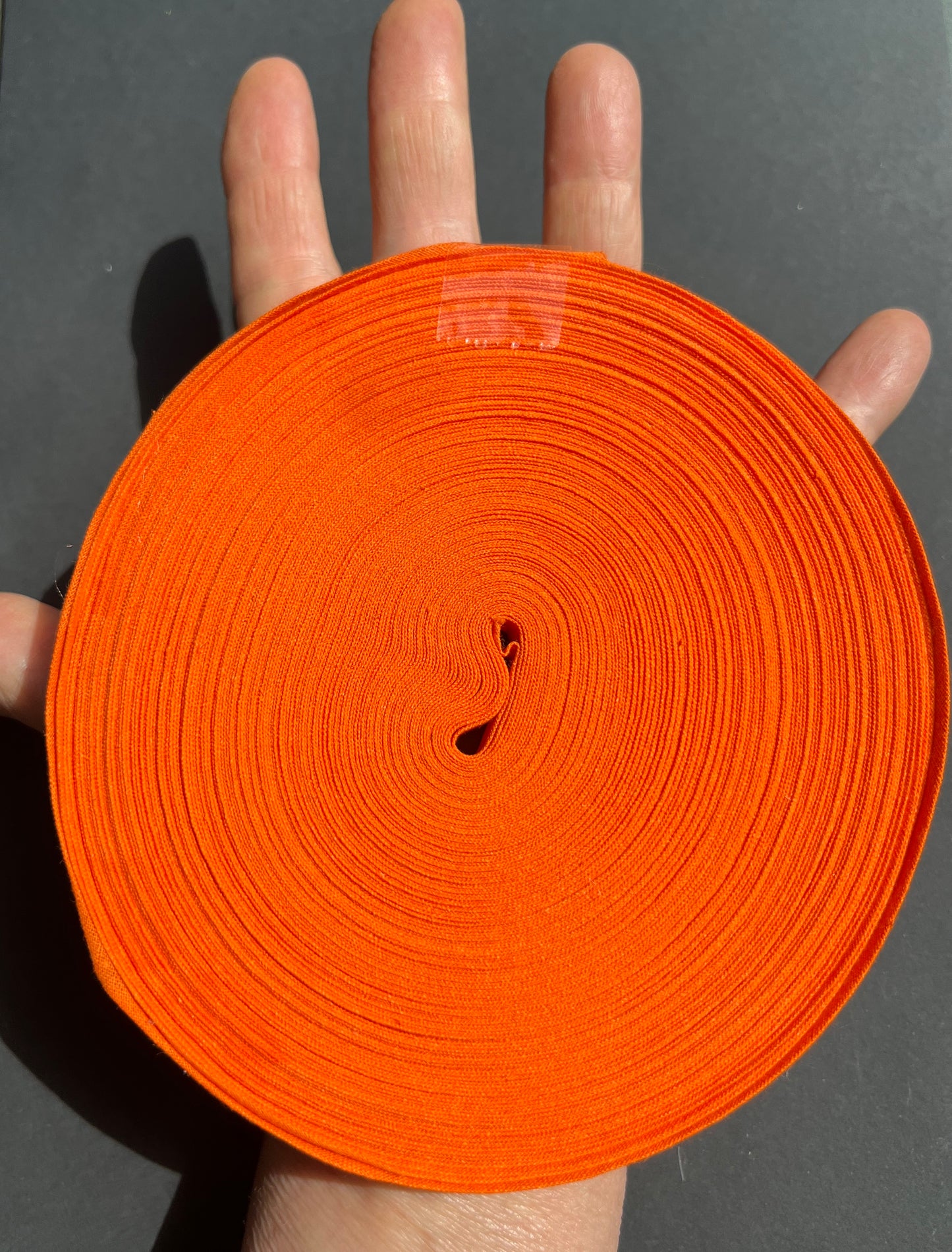 Large Roll Vintage Double Fold 12mm Orange Cotton Bias Binding
