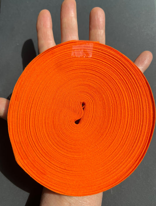 Large Roll Vintage Double Fold 12mm Orange Cotton Bias Binding