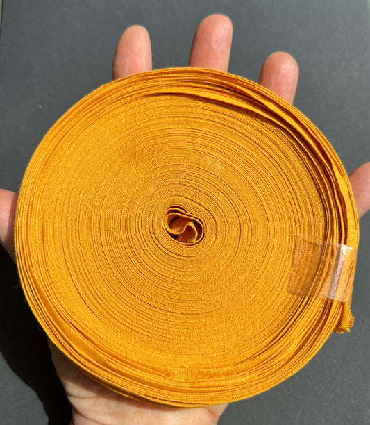 Large Roll Vintage Double Fold 12mm Golden Mustard Cotton Bias Binding