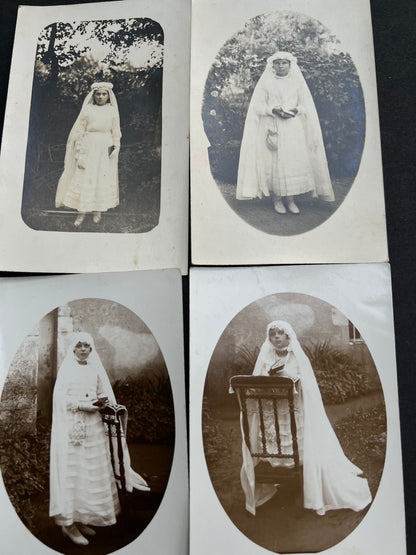 11 Outside Photos of 1930s French Children's First Communion