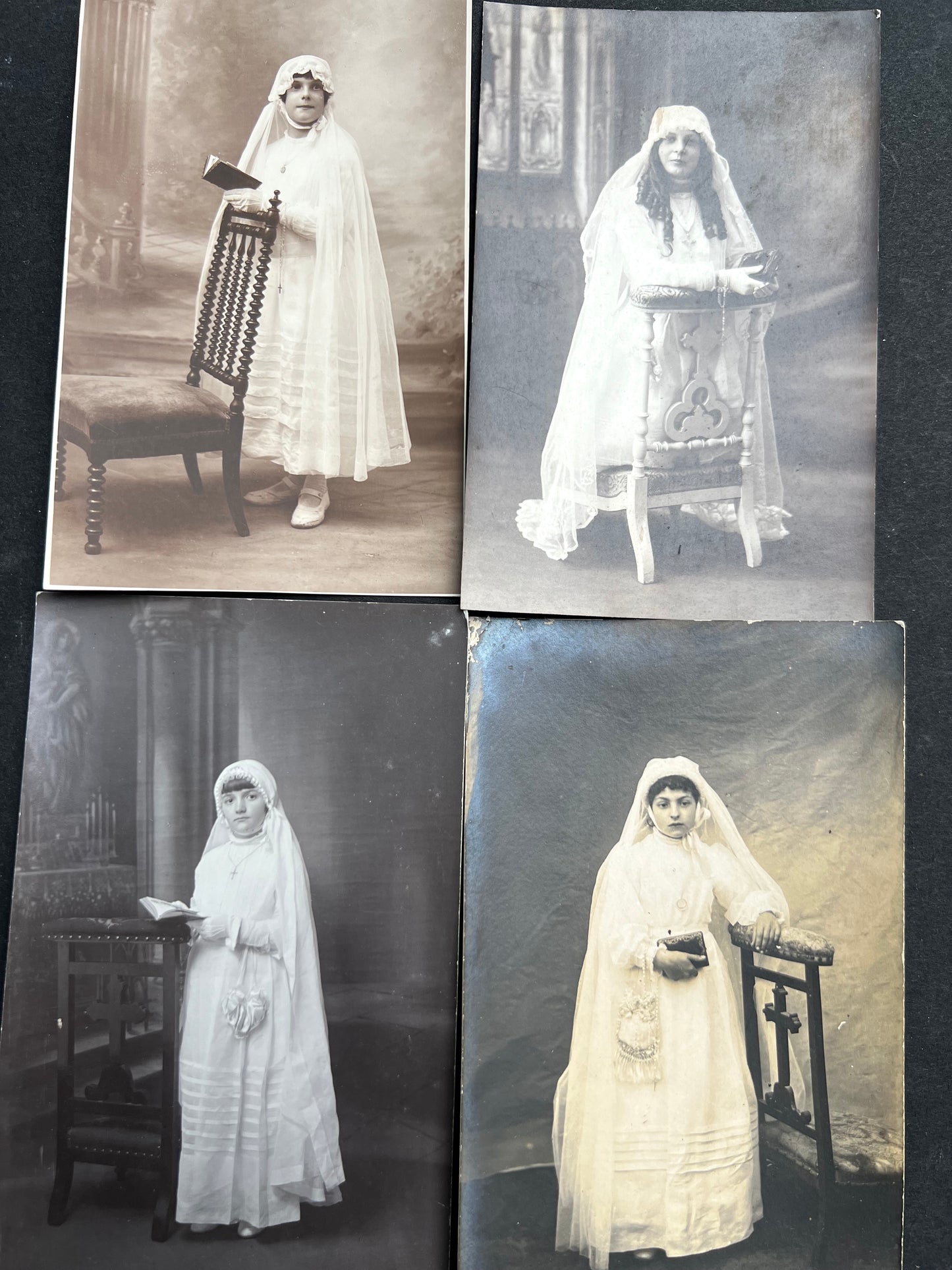10 Photos of 1930s/40s Young Girls French First Communion