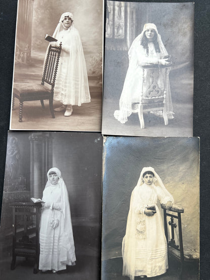 10 Photos of 1930s/40s Young Girls French First Communion