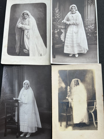 10 Photos of 1930s/40s Young Girls French First Communion