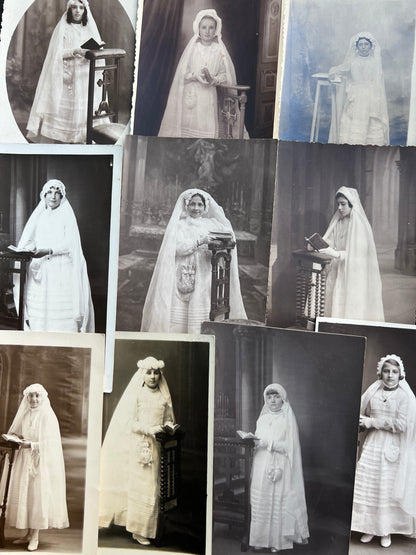 10 Photos of Young Girls French First Communion in the 1930s.