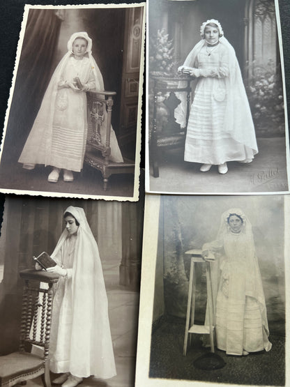 10 Photos of Young Girls French First Communion in the 1930s.