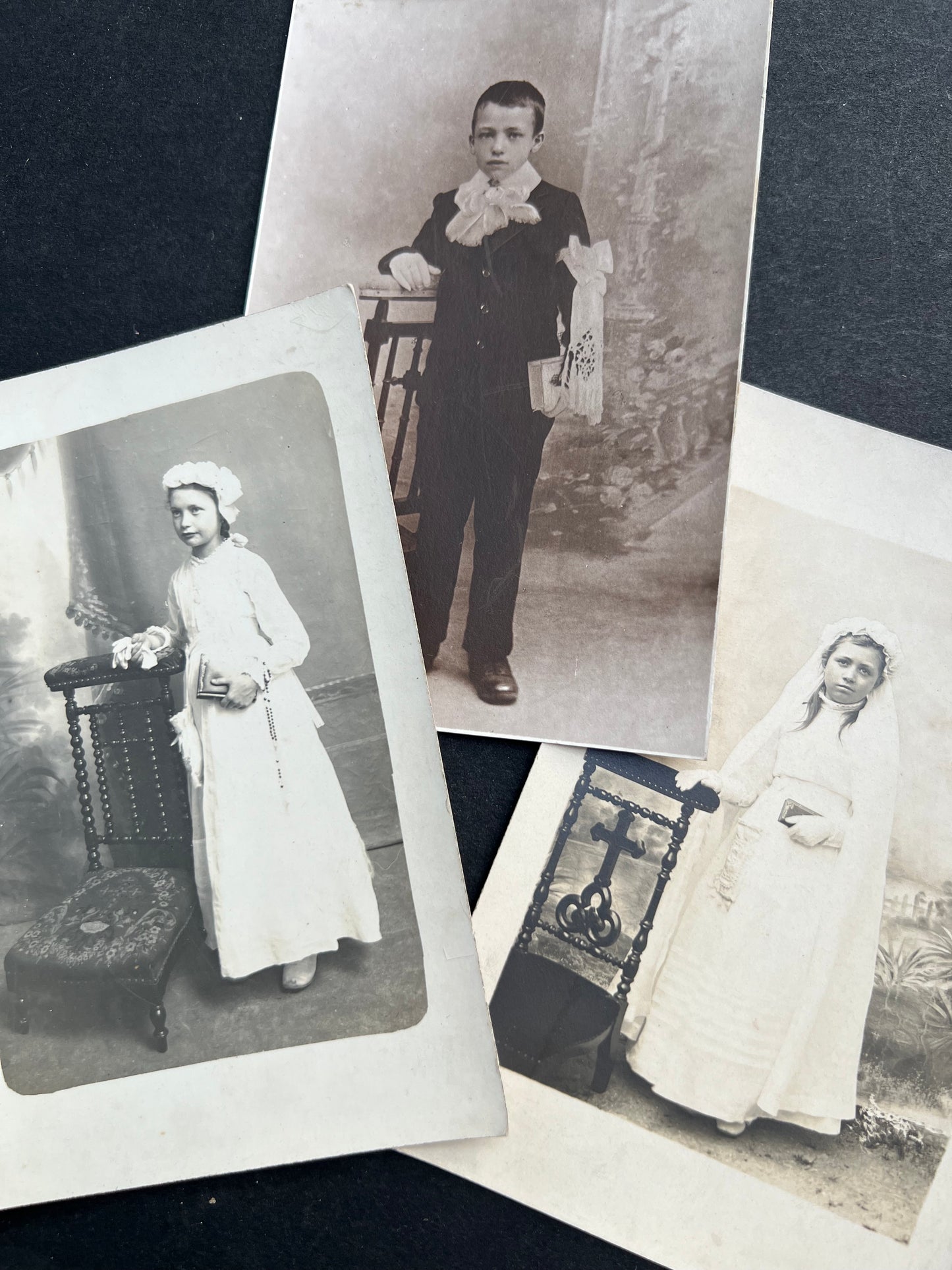 9 Studio Photos of 1930s French Childrens First Communion in the 1930s