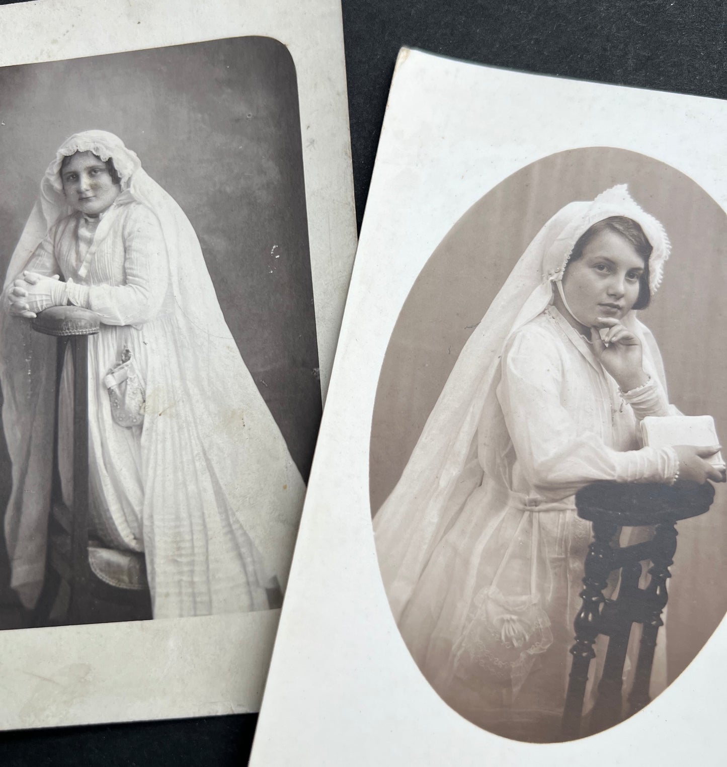 8 French 1930s First Communion Photos.