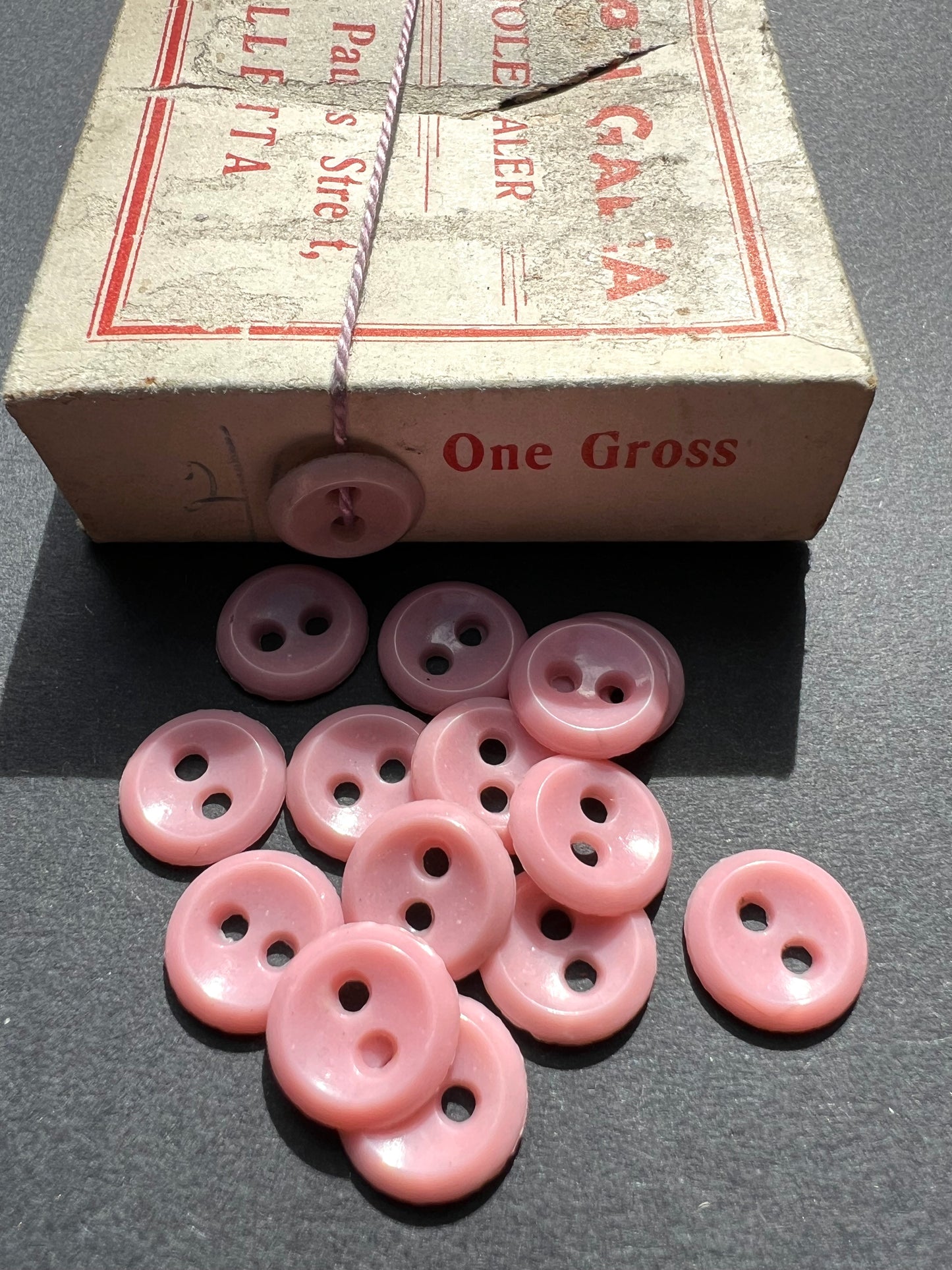 1 Gross - 144 Little 12mm Pink Plastic Buttons